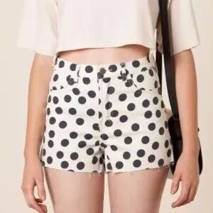 FARM Rio Onka Polka Dot Cut Off Offs Jean Denim Short Shorts 26" Waist